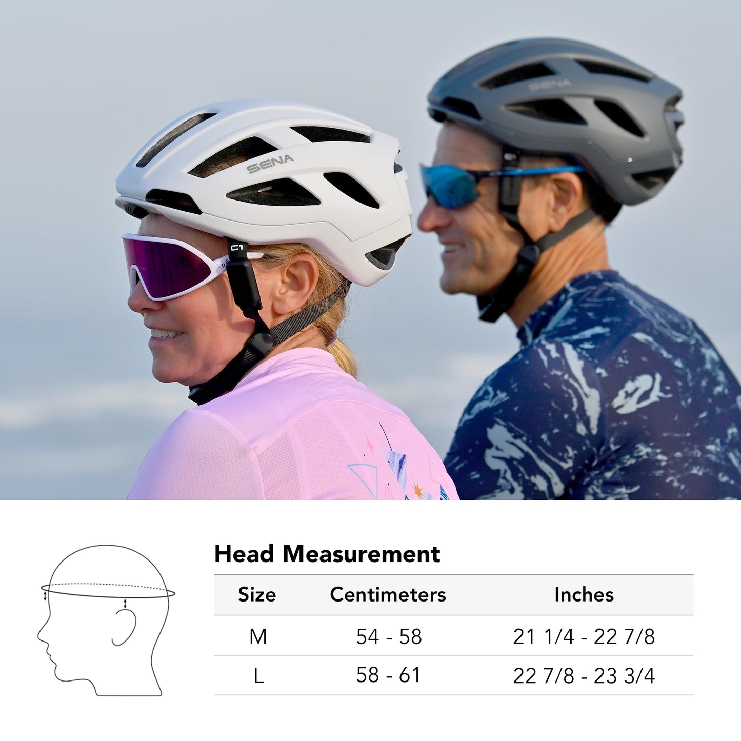 Sena C1 Smart Cycling Helmet with Bluetooth Intercom and Smartphone Connectivity for Music, GPS, and Phone Calls (Matte Gray, Large)