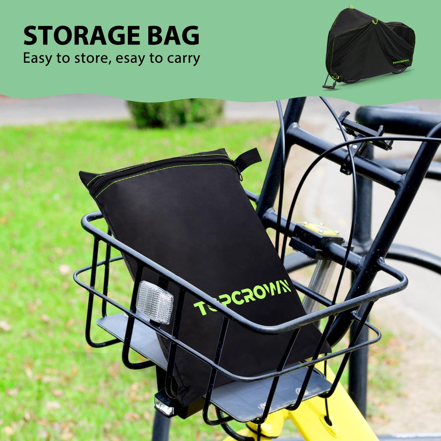 Topcrown Bike Cover Waterproof Outdoor Storage for 1/2/3 Bikes,