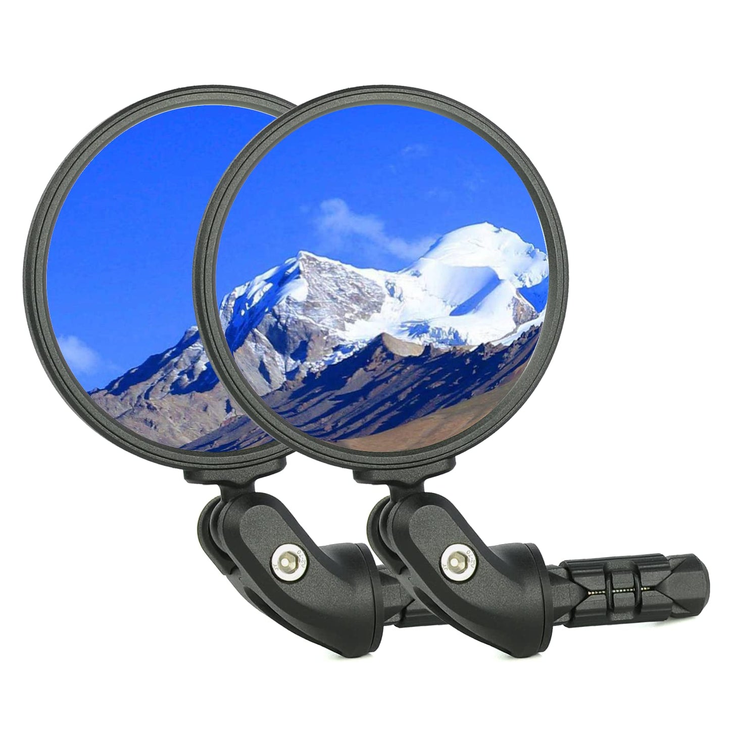 BriskMore Bike Handlebar Mirror, HD Glass Convex Lens Bicycle Rearview Mirror.