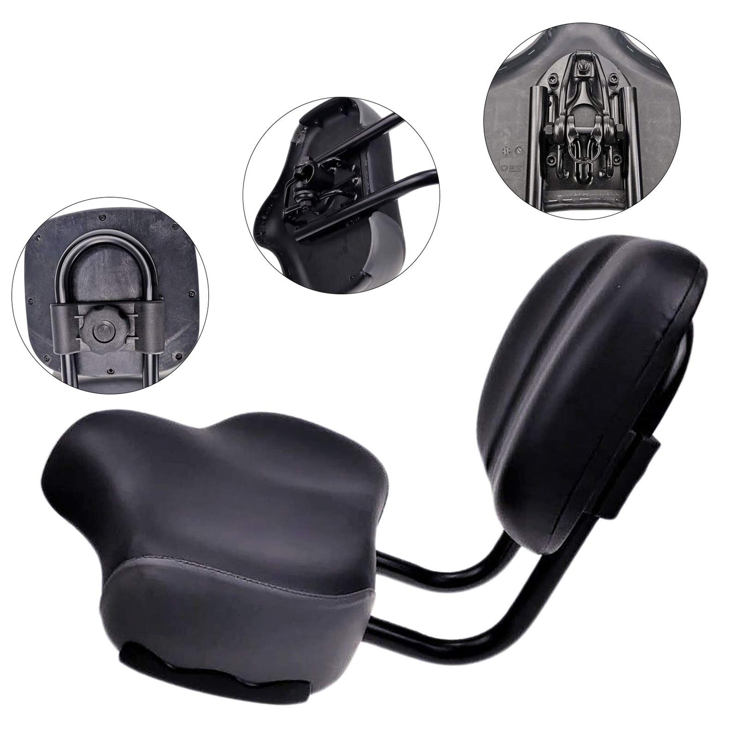 Extra Wide Bike Seat with Backrest and Comfortable Ergonomic Design for Men and Women.